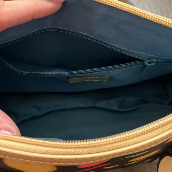 Black with multi colored hearts satchel bag - Picture 12 of 17